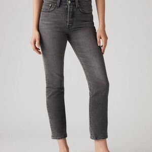 Levi's Women's Wedgie Straight Leg Jeans in Charcoal